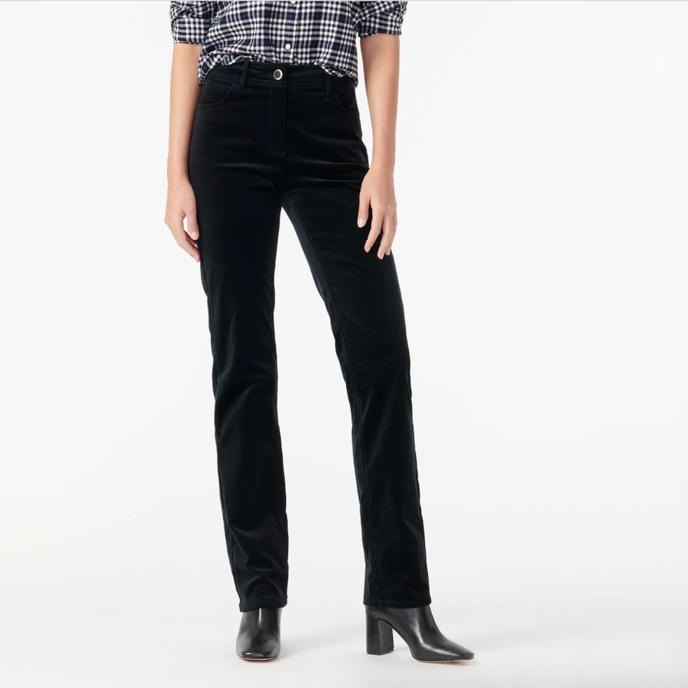 brand new, High-Waisted, Black Velvet Pants size 0